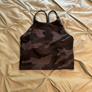 Old Navy Camouflage Crop Top - Black and Brown